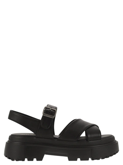Hogan Leather Sandal With Midsole Sandals