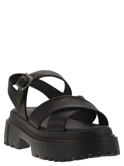 Hogan Leather Sandal With Midsole Sandals
