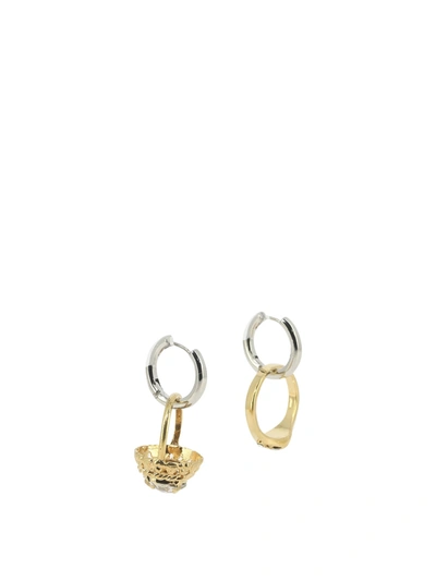 Shop Marni Asymmetric Earrings With Rings