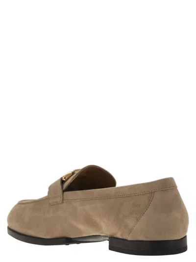 Shop Tod's Moccasin In Nubuck With Metal Chain