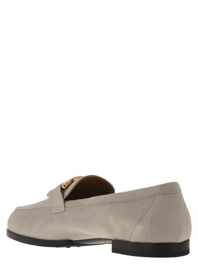 Shop Tod's Moccasin In Nubuck With Metal Chain