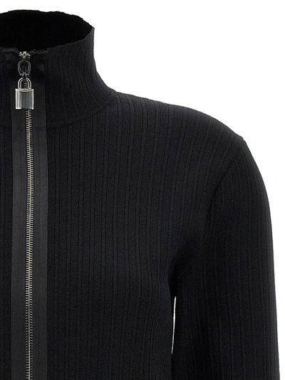 Shop Tom Ford Padlock Silk Cardigan Sweater, Cardigans Black