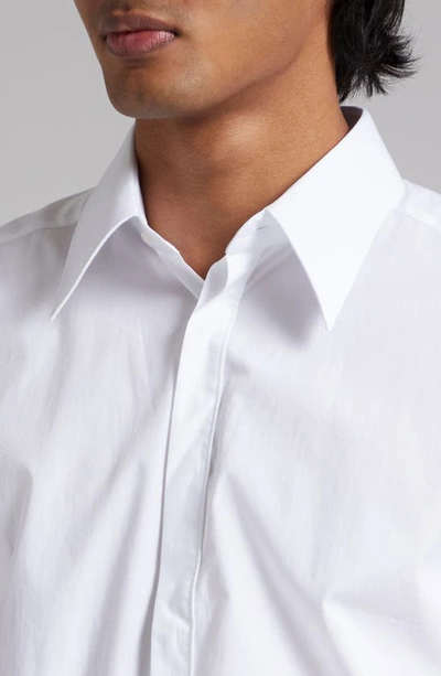 Dolce & Gabbana Cotton Poplin Martini-fit Shirt In Opt. White