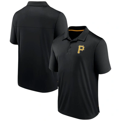 Shop Fanatics Branded  Black Pittsburgh Pirates Fitted Polo