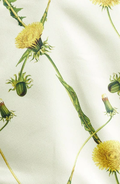 Shop Burberry Dandelion Argyle Asymmetric Satin Midi Dress In Sherbet Ip Pattern