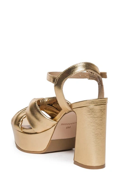 Shop Bernardo Footwear Veronika Platform Sandal In Gold