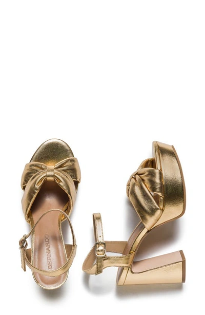 Shop Bernardo Footwear Veronika Platform Sandal In Gold