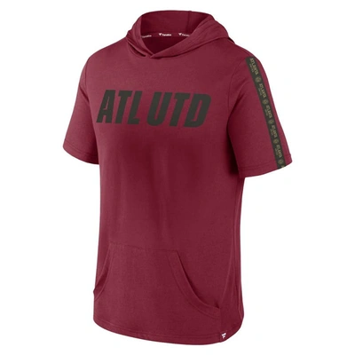 Shop Fanatics Branded Red Atlanta United Fc Definitive Victory Short-sleeved Pullover Hoodie
