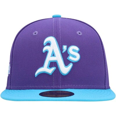 Shop New Era Purple Oakland Athletics Vice 59fifty Fitted Hat