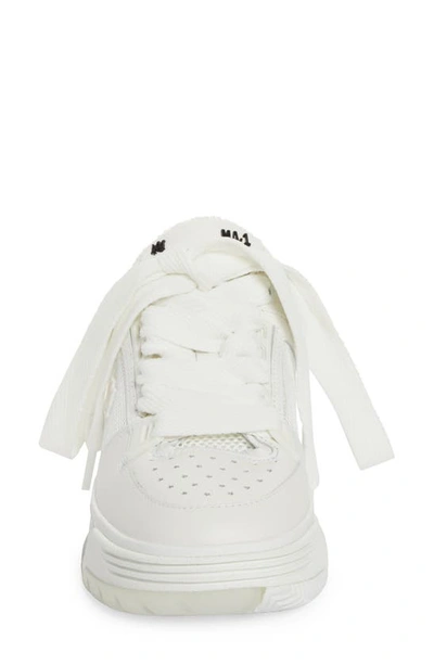 Amiri Round Head Lace-up Sneakers In White