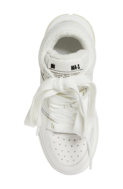 Amiri Round Head Lace-up Sneakers In White