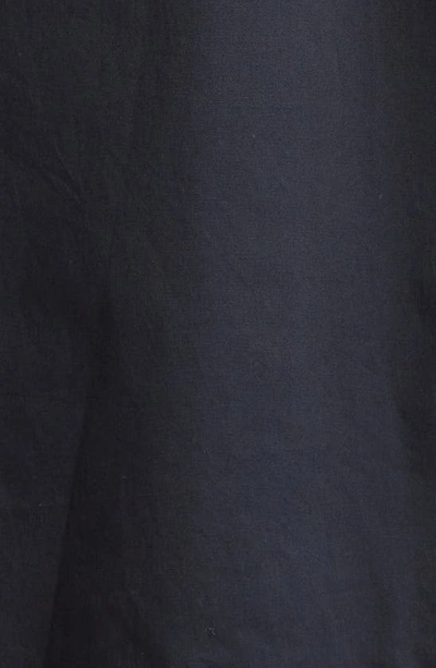 Shop Staud Vincent Stretch Cotton Mini Shirtdress In Black