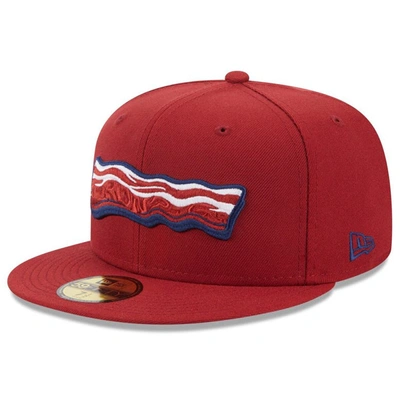 Shop New Era Red Lehigh Valley Ironpigs Authentic Collection Alternate Logo 59fifty Fitted Hat
