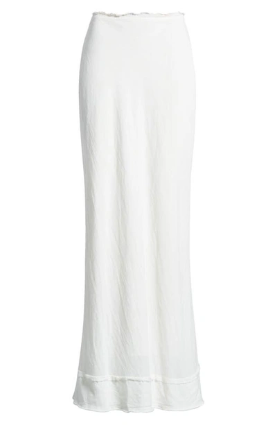 Shop Topshop Cotton & Linen Maxi Skirt In Ivory