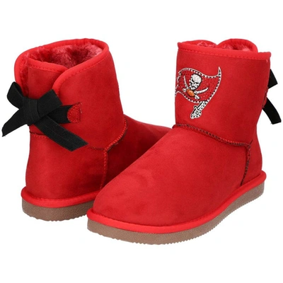 Shop Cuce Girls Youth  Tampa Bay Buccaneers Low Team Ribbon Boots In Red