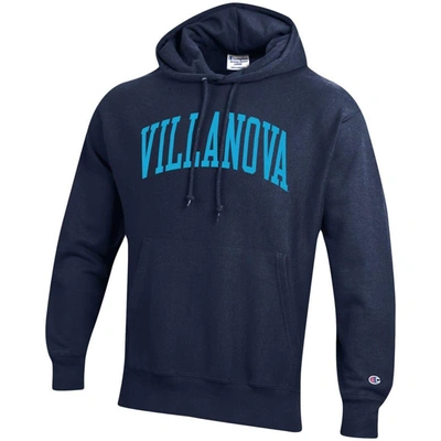 Shop Champion Navy Villanova Wildcats Team Arch Reverse Weave Pullover Hoodie