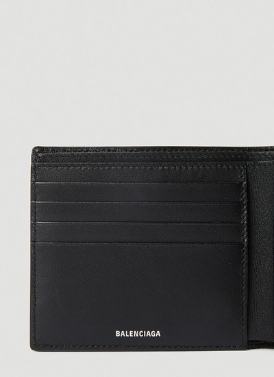 Shop Balenciaga Men Le Cagole Square Folded Wallet In Black