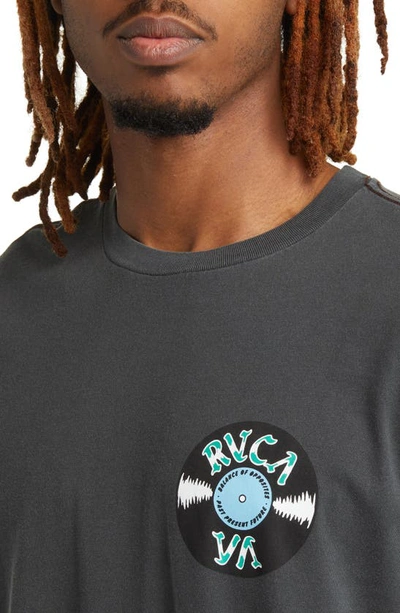 Shop Rvca Dance Haul Cotton Graphic T-shirt In Pirate Black