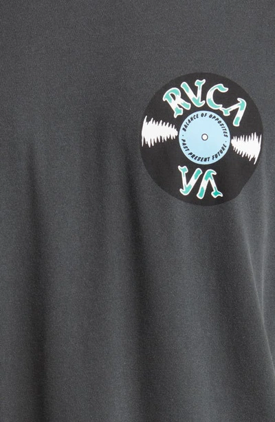 Shop Rvca Dance Haul Cotton Graphic T-shirt In Pirate Black