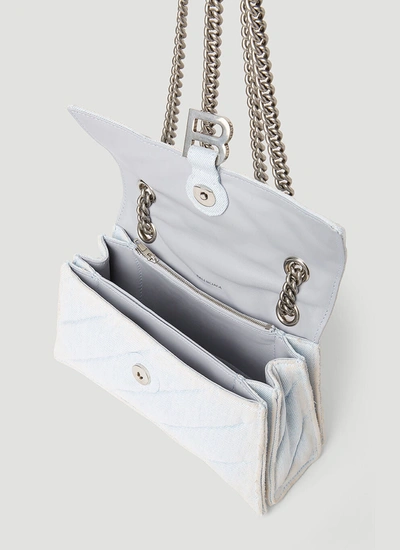 Shop Balenciaga Women Crush Small Chain Bag In White