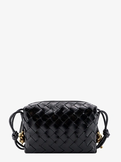 Shop Bottega Veneta Woman Mini Loop Camera Bag Woman Black Shoulder Bags
