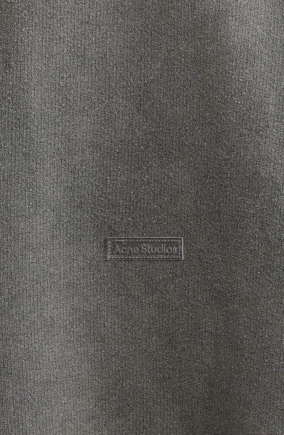 Shop Acne Studios Fester Logo Patch Oversize Cotton Sweatshirt In Faded Black