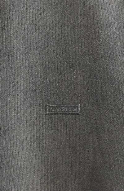 Acne Studios Fester Logo Patch Oversize Cotton Sweatshirt In Faded Black
