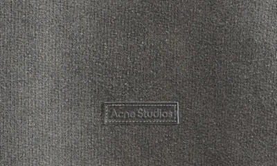 Acne Studios Fester Logo Patch Oversize Cotton Sweatshirt In Faded Black
