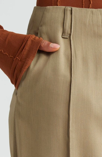 Shop Acne Studios Pitmel Wool Blend Trousers In Mud Beige