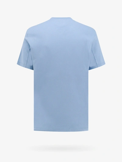 Shop Brunello Cucinelli Man T-shirt Man Blue T-shirts