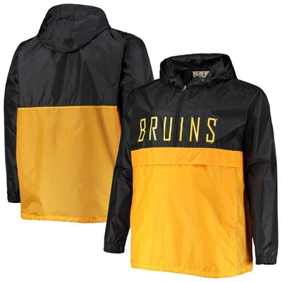 Shop Profile Black Boston Bruins Big & Tall Anorak Half-zip Pullover Hoodie