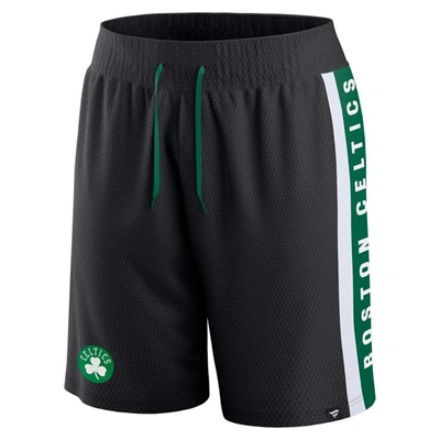 Shop Fanatics Branded Black Boston Celtics Referee Iconic Mesh Shorts