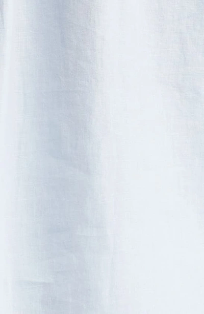 Vince Classic Fit Short Sleeve Linen Shirt In Glacier