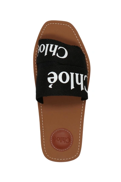 Shop Chloé Women 'woody' Sandals In Black