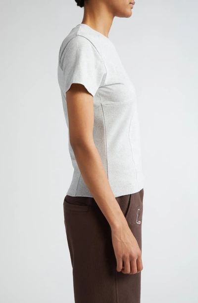 Shop Luar Foil Monogram Cotton T-shirt In Grey