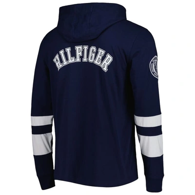 Shop Tommy Hilfiger Navy/white Tennessee Titans Alex Long Sleeve Hoodie T-shirt