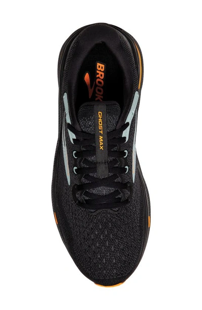 Shop Brooks Ghost Max Running Shoe In Black/ Orange/ Cloud Blue