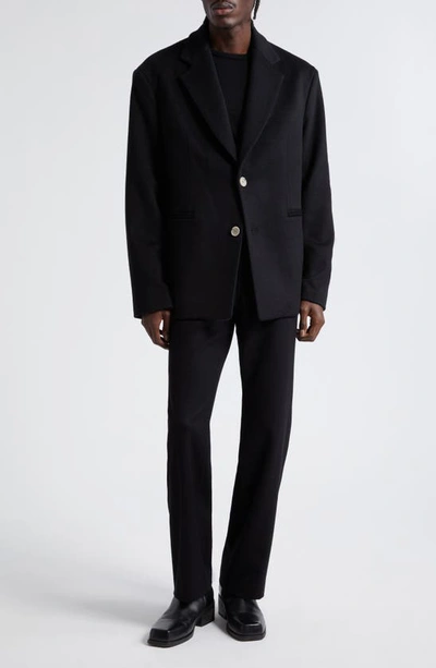 The Elder Statesman Rima Relaxed Fit Wool & Cashmere Sport Coat In Black