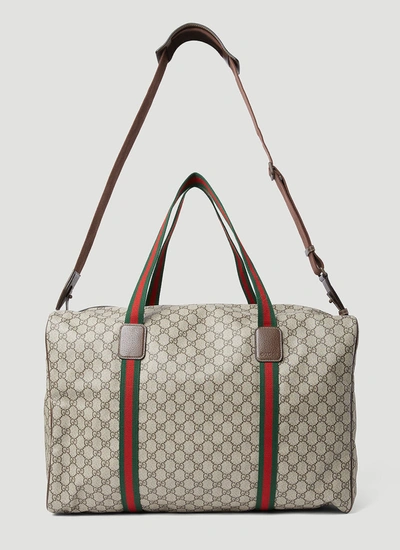 Shop Gucci Men Maxi Duffle Bag In Cream