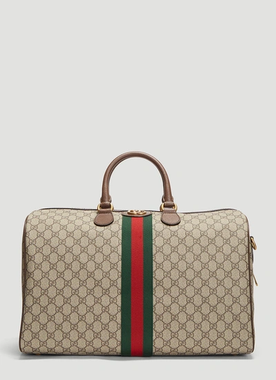 Shop Gucci Men Ophidia Gg Medium Carry-on Duffle Bag In Cream