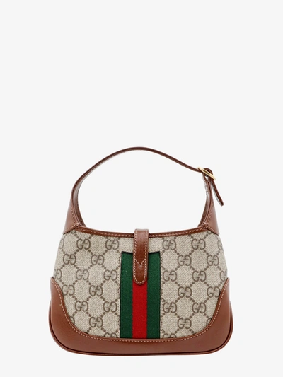 Shop Gucci Woman Mini Jackie 1961 Woman Beige Shoulder Bags In Cream