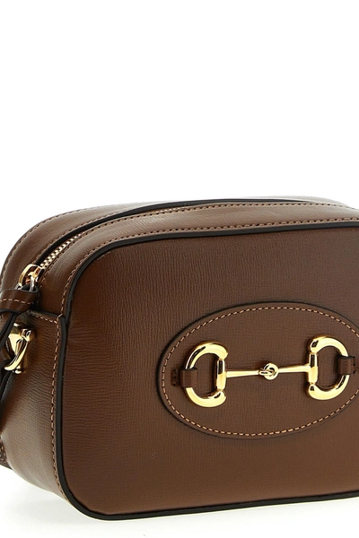 Shop Gucci Women ' Horsebit 1955' Crossbody Bag In Brown