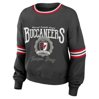 Shop Wear By Erin Andrews Pewter Tampa Bay Buccaneers Prep Crew Sweatshirt