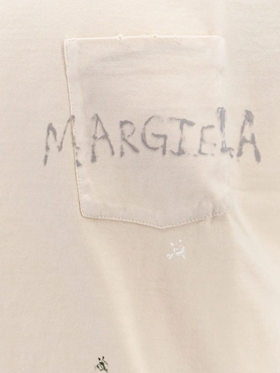 Shop Maison Margiela Man T-shirt Man Beige T-shirts In Cream