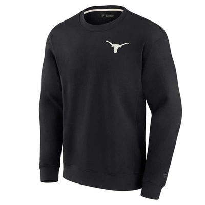 Shop Fanatics Signature Unisex  Black Texas Longhorns Super Soft Pullover Crew Sweatshirt