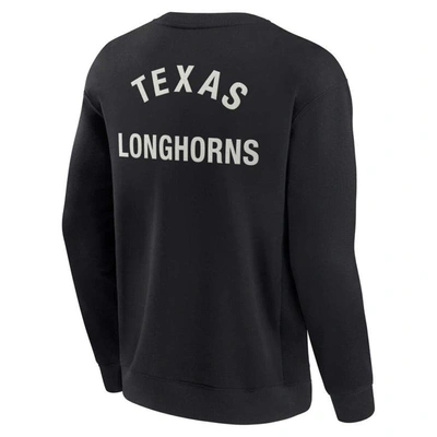 Shop Fanatics Signature Unisex  Black Texas Longhorns Super Soft Pullover Crew Sweatshirt