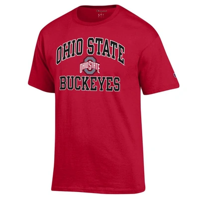 Shop Champion Scarlet Ohio State Buckeyes High Motor T-shirt