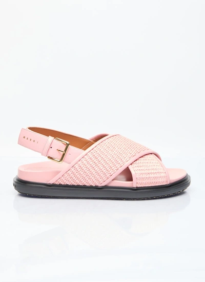 Shop Marni Women Fussbet Sandals In Pink