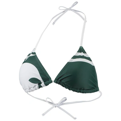 Shop Foco Green Michigan State Spartans Wordmark Bikini Top