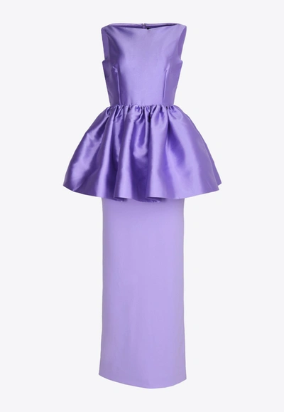 Shop Solace London Alda Sleeveless Maxi Dress In Purple